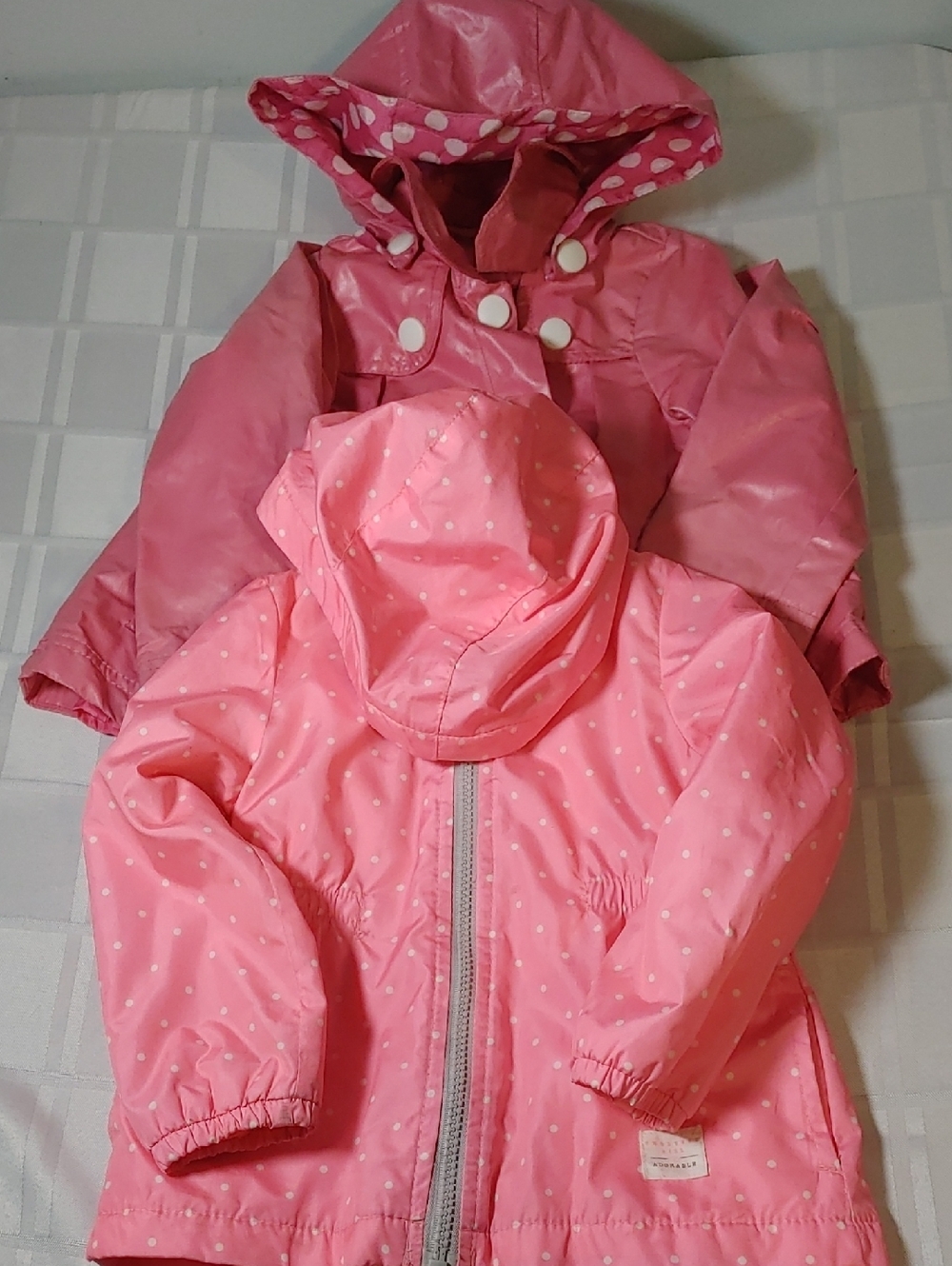 London Fog Pink Raincoat, Carter's Pink Fleece Lined Jacket, Set of 2 Girls